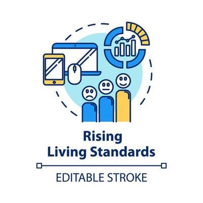 standard of living drawing|Standard Of Living Vector Images .